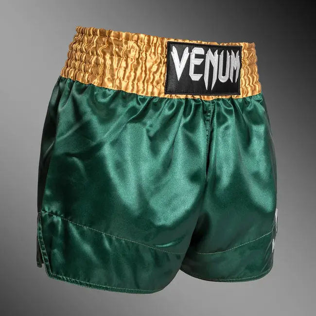 Venum MUAY THAI SHORTS CLASSIC-GREEN/GOLD/WHITE