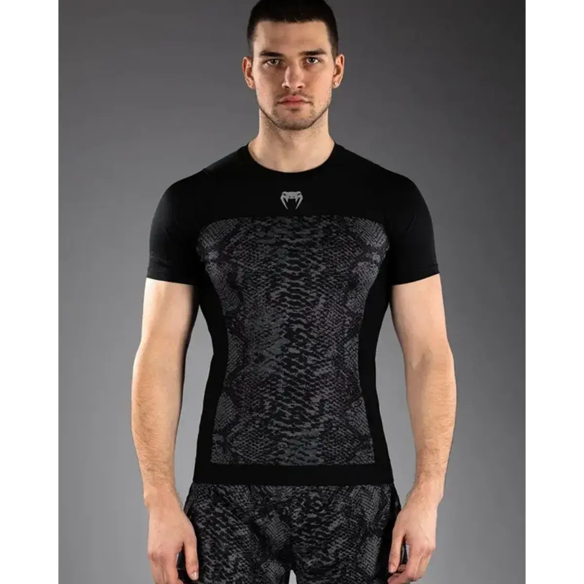 Venum G-Fit Scales manches courtes Rashguard - noir/ Charcoal gris