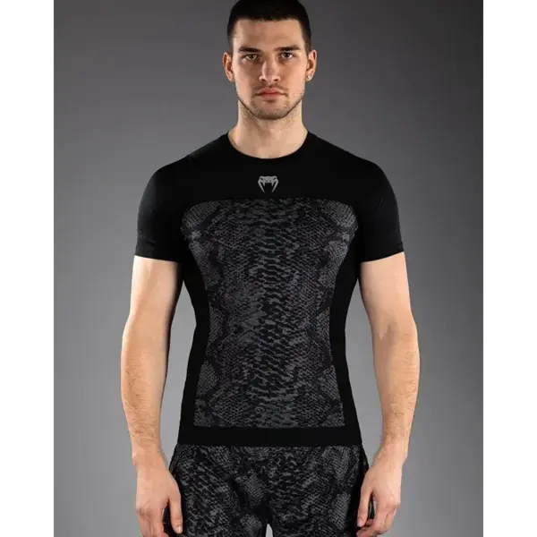 Venum G-Fit Scales manches courtes Rashguard - noir/ Charcoal gris