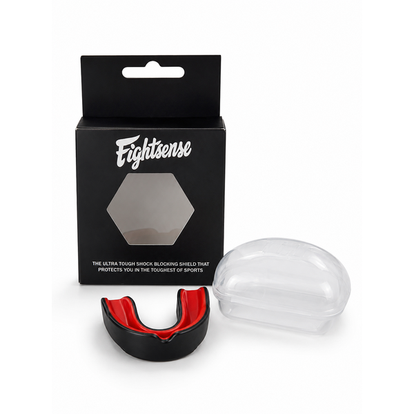 Fightsense Protège-dents pour adulte – noir/rouge protège-dents