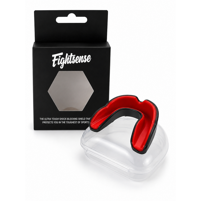 Fightsense Gebitsbeschermer voor Volwassen – Zwart/Rood Bitje – Gebitsbeschermer voor vechtsport en training