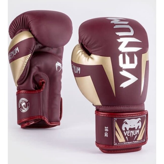 Venum Elite Bokshandschoenen Burgundy Gold
