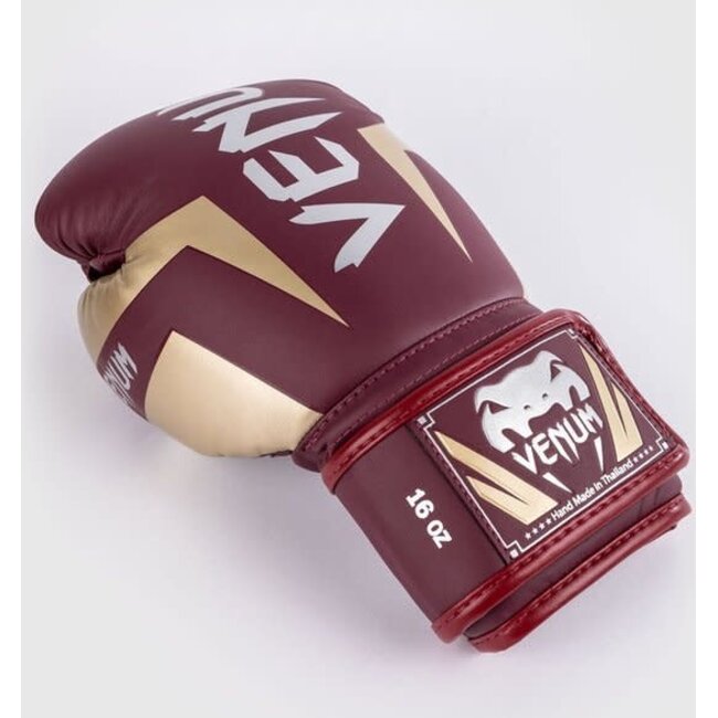 Venum Elite Bokshandschoenen Burgundy Gold