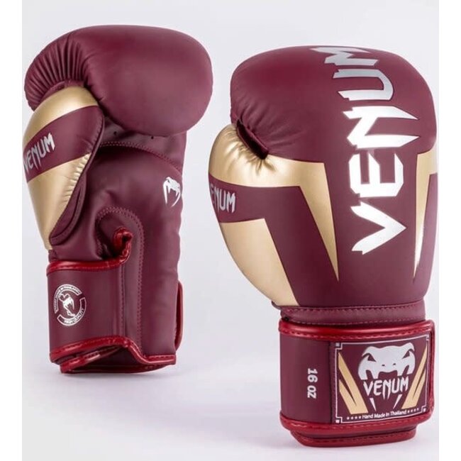 Venum Elite Bokshandschoenen Burgundy Gold