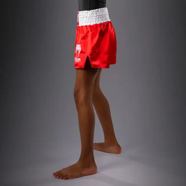 Venum Venum Classic Muay Thai Short voor Kinderen – Rood/Wit – 10 Jaar