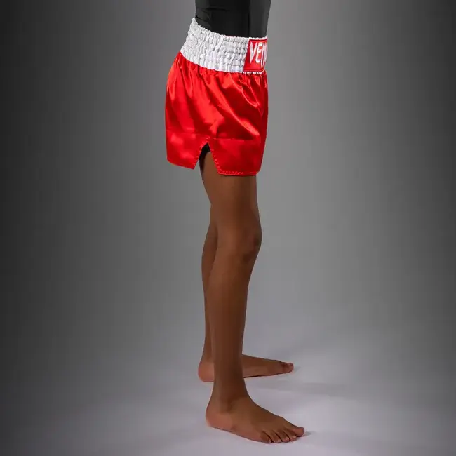 Venum Venum Classic Muay Thai Short voor Kinderen – Rood/Wit – 10 Jaar