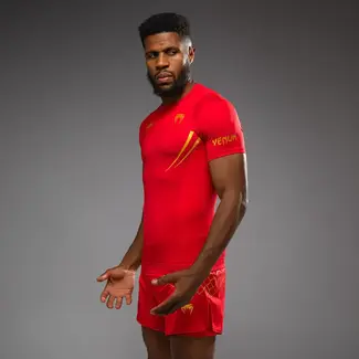 Venum Venum x WOW FC Rashguard Korte Mouwen – Fury Rood/Goud