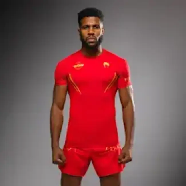 Venum Venum x WOW FC Rashguard Korte Mouwen – Fury Rood/Goud – MMA & BJJ