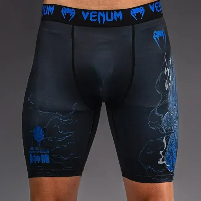 Venum Thunder Dragon Vale Tudo Shorts - Black/Royal Blue