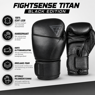 Fightsense Titan – Bokshandschoenen – Black