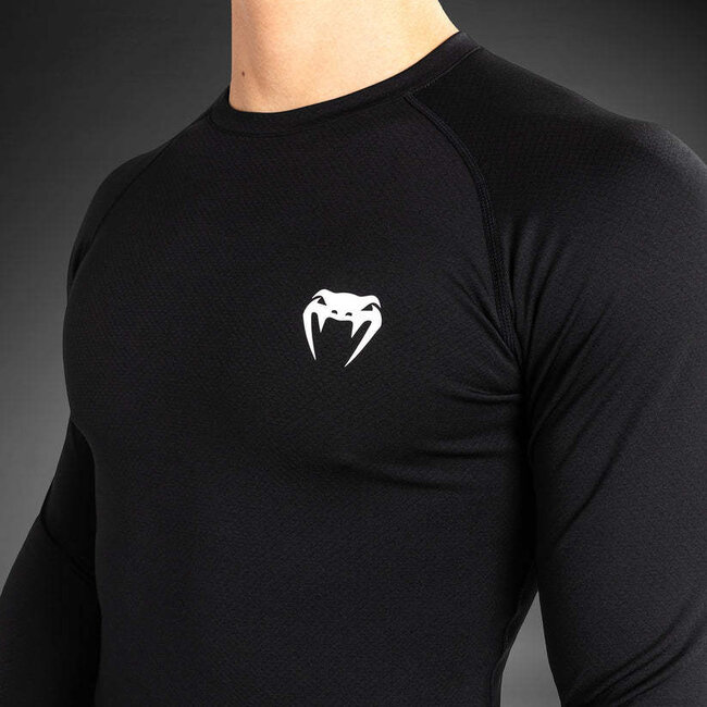 Venum Venum Contender Long Sleeve Rashguard – Zwart/Wit – Compressiepasvorm