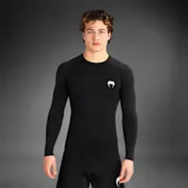 Venum Venum Contender Long Sleeve Rashguard – Zwart/Wit – Compressiepasvorm