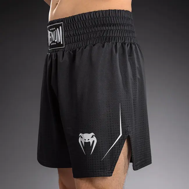 Venum Venum Stealth Boksbroek – Zwart/Wit – Sneldrogende Performance Stof