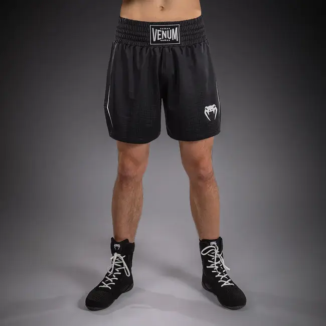 Venum Venum Stealth Boksbroek – Zwart/Wit – Sneldrogende Performance Stof