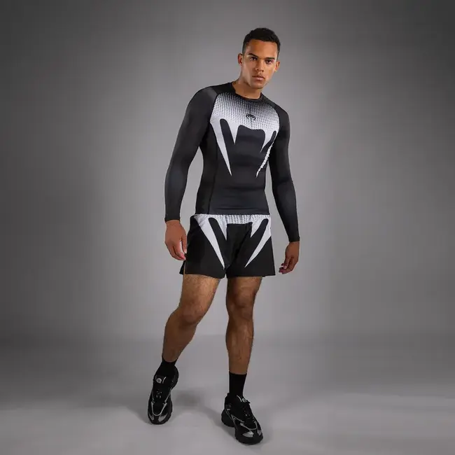 Venum No Gi Rashguard Lange Mouwen – Zwart/Wit