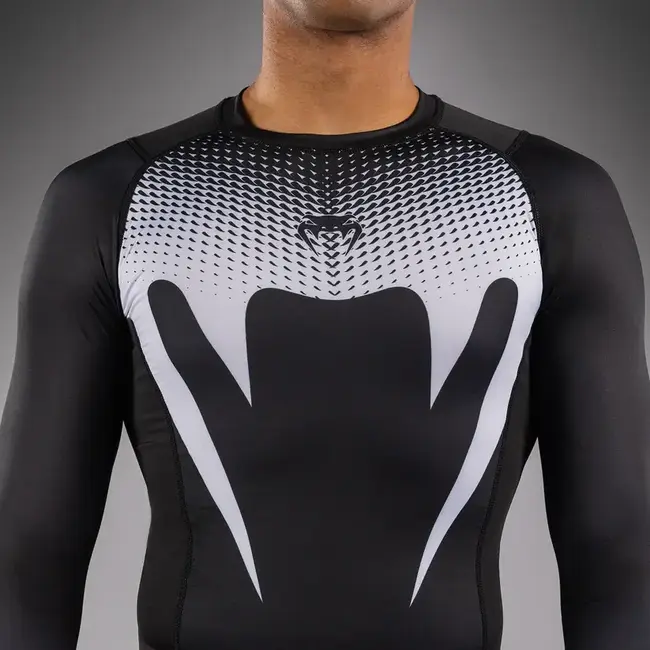 Venum No Gi Rashguard Lange Mouwen – Zwart/Wit