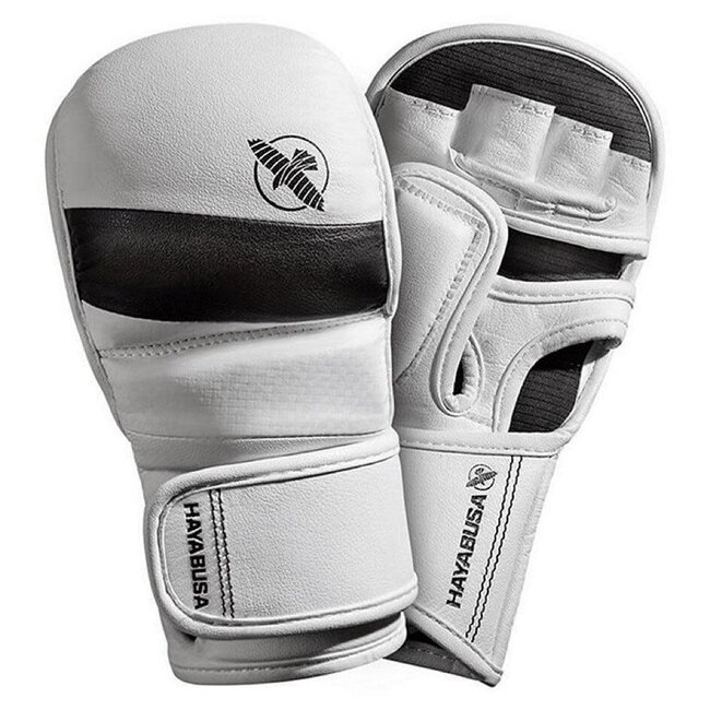 Hayabusa MMA Handschoenen - T3 7oz Hybrid Gloves - Whte/Black