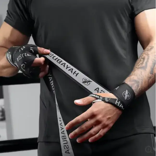 Hayabusa Deluxe Hand Wraps Bandages – Black – 460 cm – Extra Ondersteuning voor Handen en Polsen