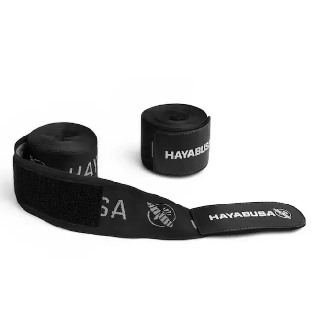 Hayabusa Deluxe Hand Wraps Bandages – Black – 460 cm – Extra Ondersteuning voor Handen en Polsen