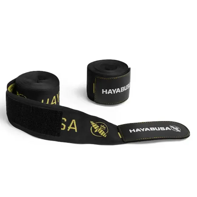Hayabusa Deluxe Hand Wraps Bandages – Zwart/Goud – 460 cm – Extra Ondersteuning voor Handen en Polsen