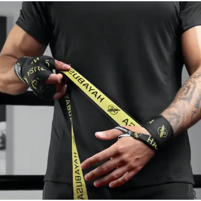 Hayabusa Deluxe Hand Wraps Bandages – Zwart/Goud – 460 cm – Extra Ondersteuning voor Handen en Polsen