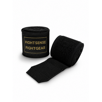 Fightsense Fightsense ImpactWrap  Handwraps 500cm – Boksbandages 500 cm – Zwart/Goud