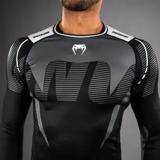 Venum Venum Adrenaline Rashguard Lange Mouwen – Zwart/Zilvergrijs