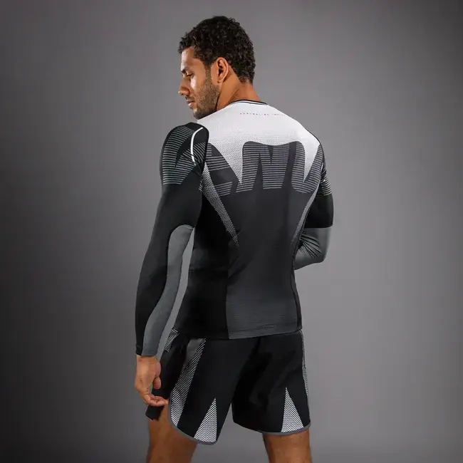 Venum Venum Adrenaline Rashguard Lange Mouwen – Zwart/Zilvergrijs