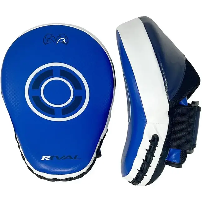 Rival RPM7 Focus Mitts – Gebogen Stootpads – Blauw/Wit