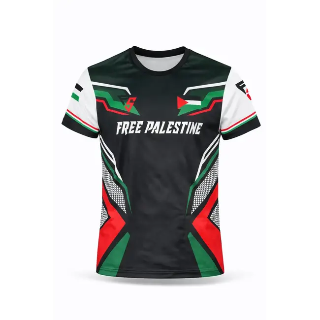 Fightsense Free Palestine T-Shirt V2 – Ademend Dry-Fit Sportshirt – Performance Fit – Sportshirt voor vechtsport en training