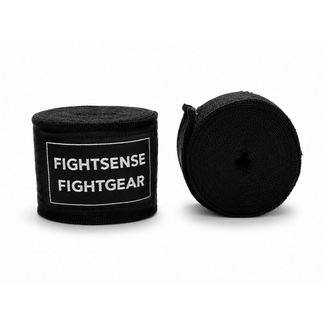 Fightsense ImpactWrap 500 Handwraps – Boksbandages 500 cm – Zwart