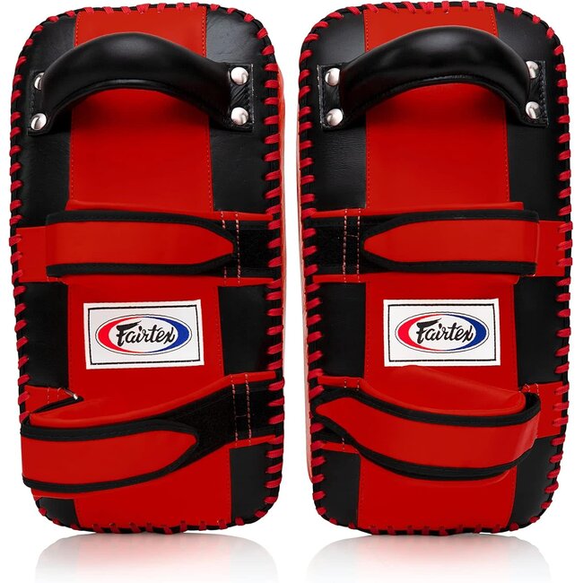 FAIRTEX Fairtex KPLC2 Curved Muay Thai Kick Pads - BLACK RED