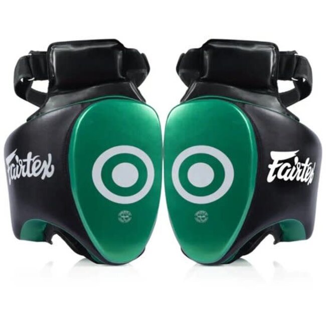 FAIRTEX Fairtex TP5 Ultra Lite Thigh Pad – Zwart/Groen – One Size – Professionele Low-Kick Pad