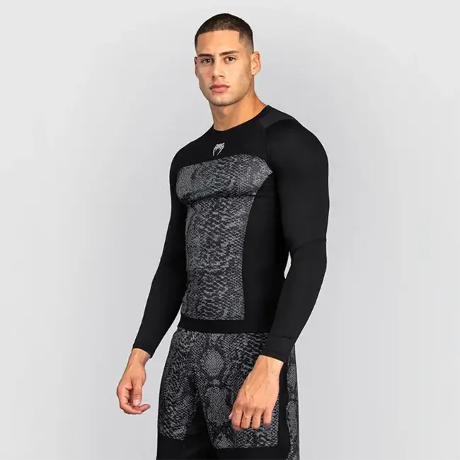 Venum Venum G-Fit Scales Rashguard Lange Mouwen – Zwart/Antracietgrijs – Compressie