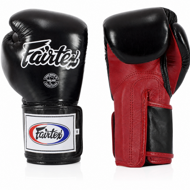 FAIRTEX BGV5 Super Sparring Leren Bokshandschoenen – Zwart/Rood