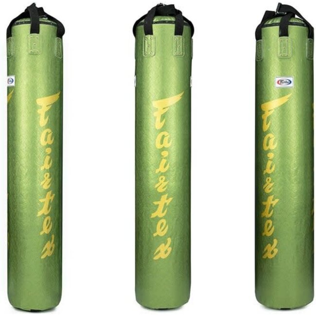 FAIRTEX HB6 Muay Thai Banana Bag – Python Groen/Goud – Gevuld – 180 cm