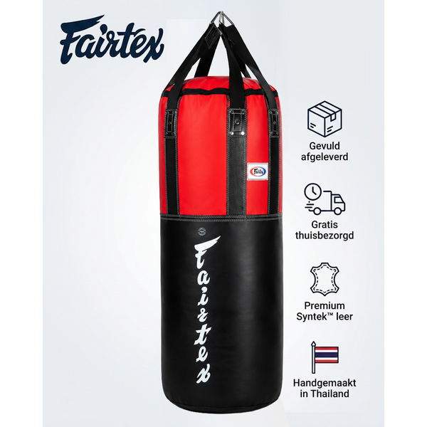 Fairtex HB3 Extra Large sac de frappe – noir/rouge