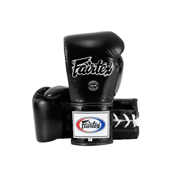 Fairtex BGL3 gants de boxe à lacets – noir