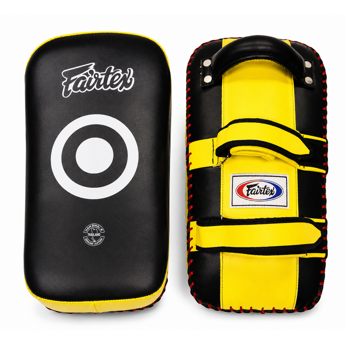 Fairtex KPLC2 Curved Muay Thaï Kickpads – noir/jaune