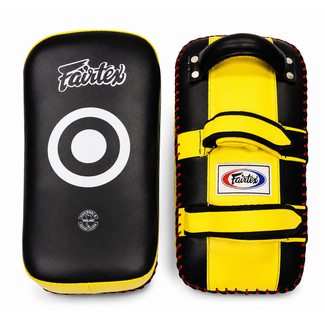FAIRTEX Fairtex KPLC2 Curved Muay Thai Kick Pads - BLACK YELLOW