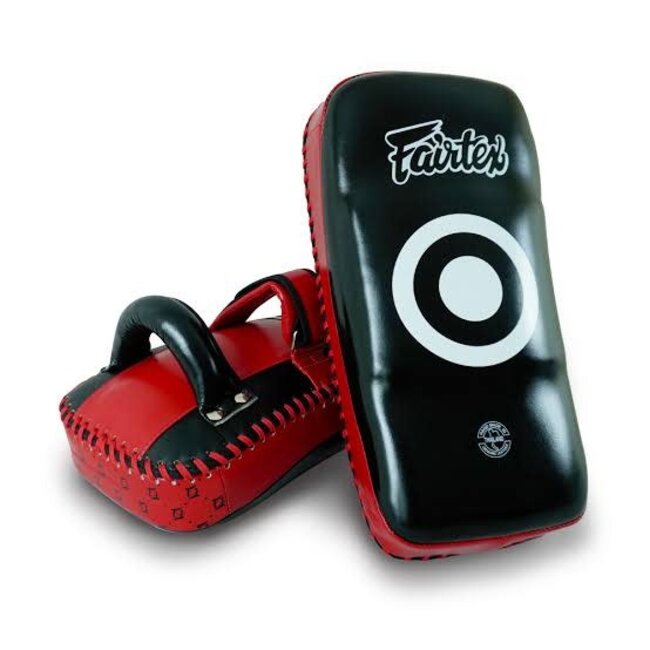 FAIRTEX Fairtex KPLC2 Curved Muay Thai Kick Pads - BLACK RED