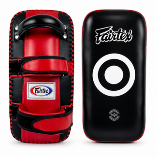 FAIRTEX KPLC2 Curved Muay Thai Kick Pads – Zwart/Rood