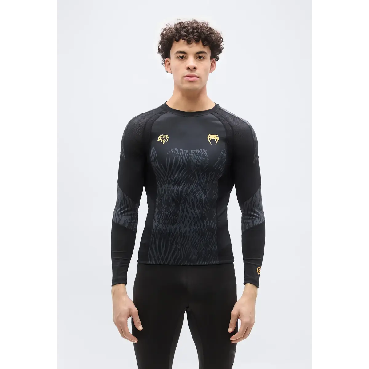 Venum Chimaev Wild Borz Rashguard manches longues – noir/gris