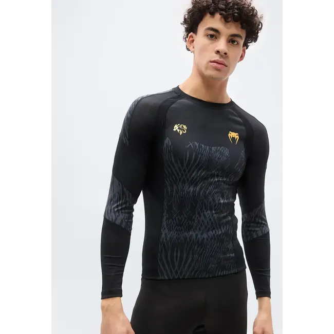 Venum Venum x Chimaev Wild Borz Rashguard met Lange Mouwen – Zwart/Grijs