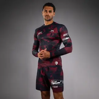 Venum Venum UFC Zenith Rashguard Long Sleeves – Navy Blue/Burgundy