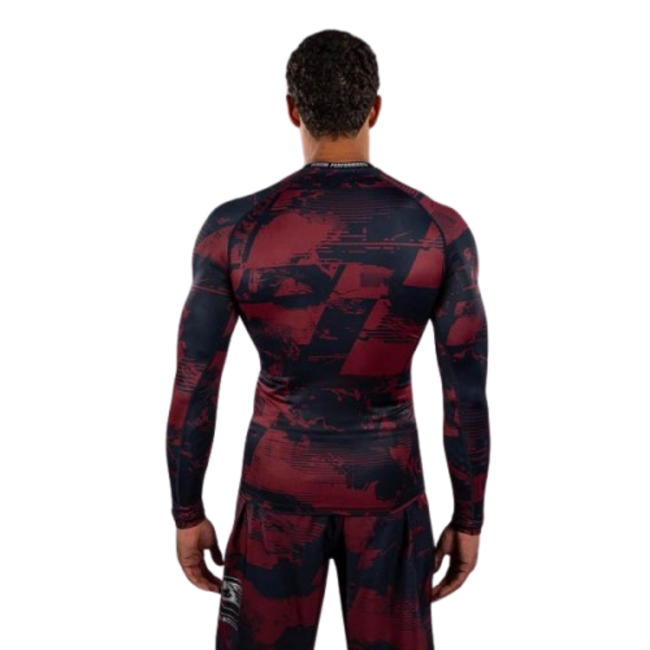 Venum Venum UFC Zenith Rashguard Long Sleeves – Navy Blue/Burgundy – Compressiepasvorm