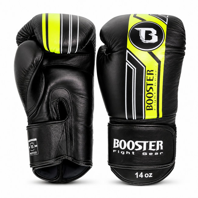 Booster Fightgear Booster BGL V9 Bokshandschoenen – Zwart/Geel – Voor Boksen, Kickboksen & MMA