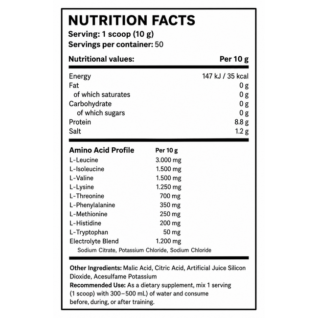 ENFUSION Enfusion Hydro Amino Aminozuren + Elektrolyten – Hawaiian Punch – Essentiële Aminozuren & Elektrolyten