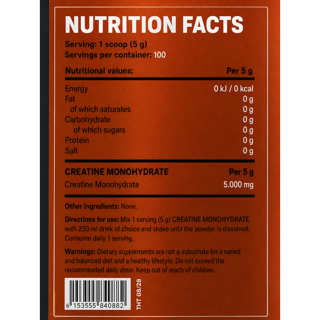 ENFUSION Enfusion Creatine Monohydraat – Unflavoured – 500 g – 100% Pure Pharmaceutical Grade