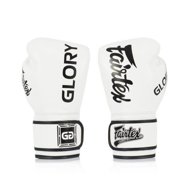 FAIRTEX Fairtex x Glory Fightset – White/Black – Premium Thaise Bescherming voor Kickboksen & Muay Thai